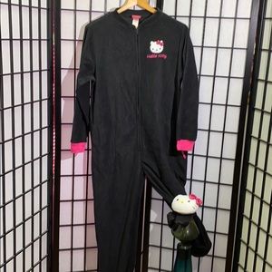 Hello Kitty One-piece Footed Pajamas Size M